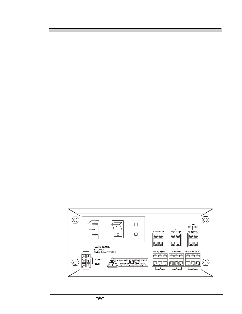 Teledyne 3300TB - Low cost trace oxygen analyzer User Manual | Page 9 / 43