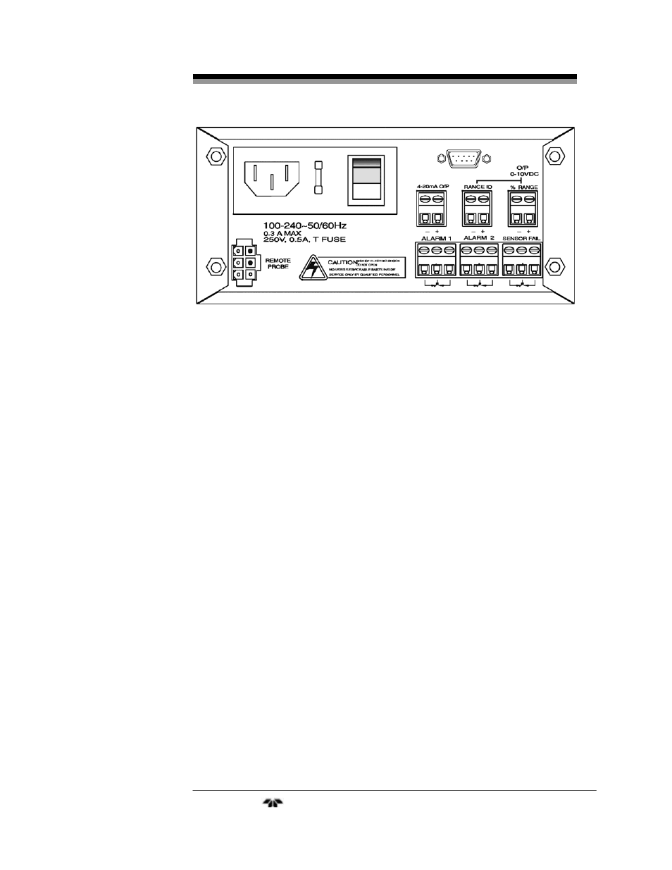 Teledyne 3300ZB - Low-cost Zirconium Oxide Oxygen Analyzer User Manual | Page 21 / 37