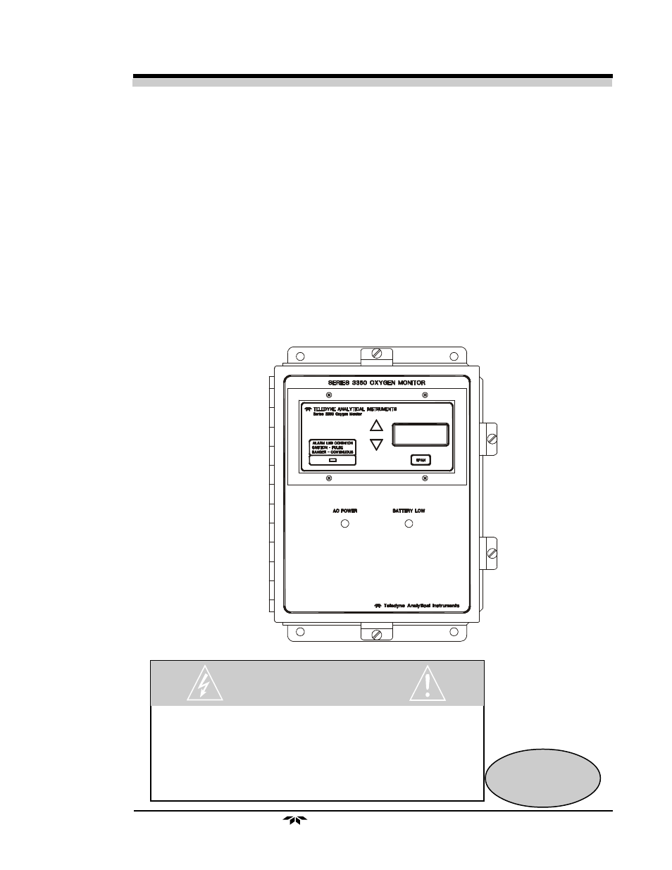 Teledyne 3350 - Microprocessor based control room monitor for personnel safety User Manual | 43 pages