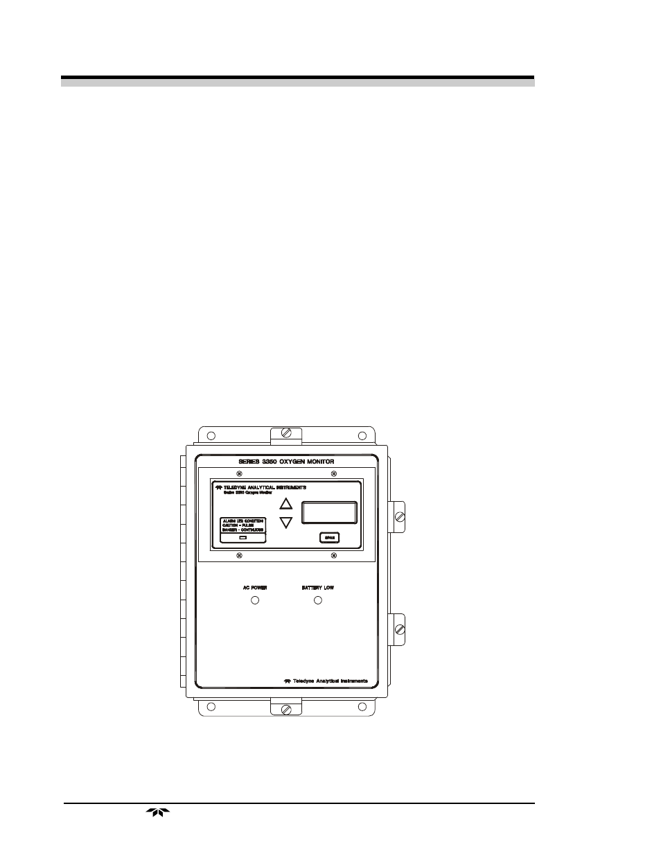 Teledyne 3350 - Microprocessor based control room monitor for personnel safety User Manual | Page 8 / 43