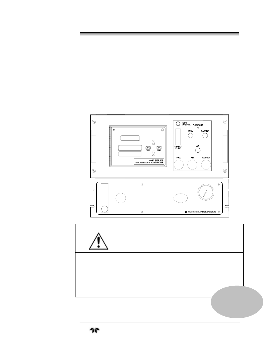 Teledyne 4030 - Total Hydrocarbon gas analyzer User Manual | 56 pages