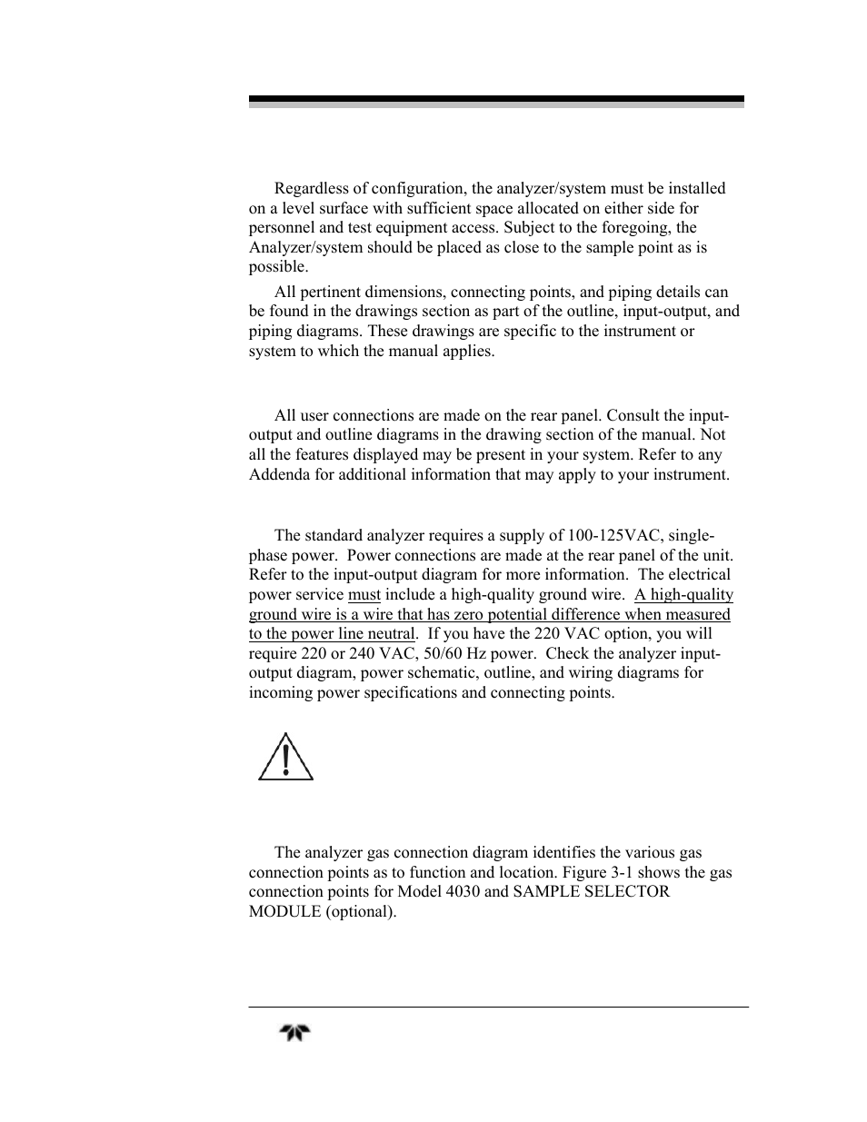 Teledyne 4030 - Total Hydrocarbon gas analyzer User Manual | Page 18 / 56