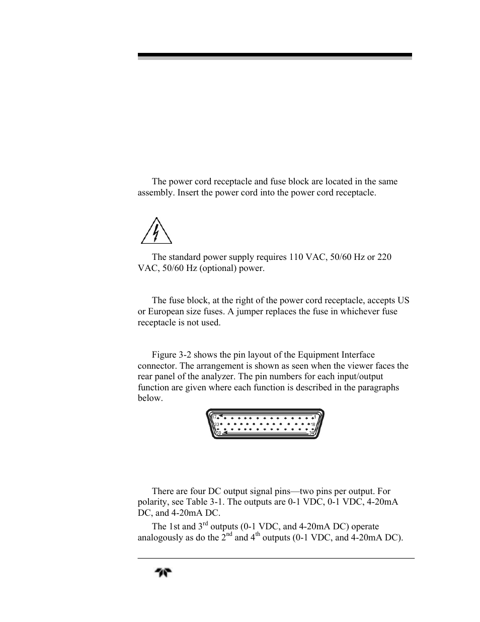 Teledyne 4030 - Total Hydrocarbon gas analyzer User Manual | Page 21 / 56