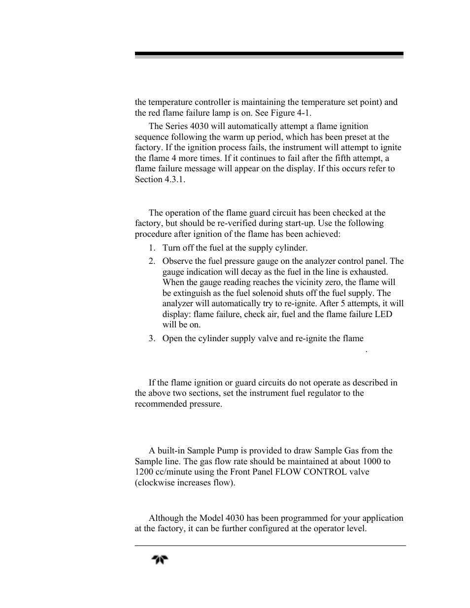 Teledyne 4030 - Total Hydrocarbon gas analyzer User Manual | Page 31 / 56