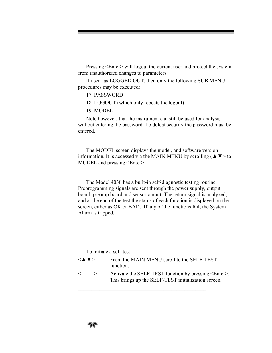 Teledyne 4030 - Total Hydrocarbon gas analyzer User Manual | Page 47 / 56