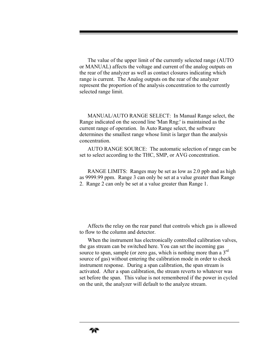 Teledyne 4030 - Total Hydrocarbon gas analyzer User Manual | Page 52 / 56