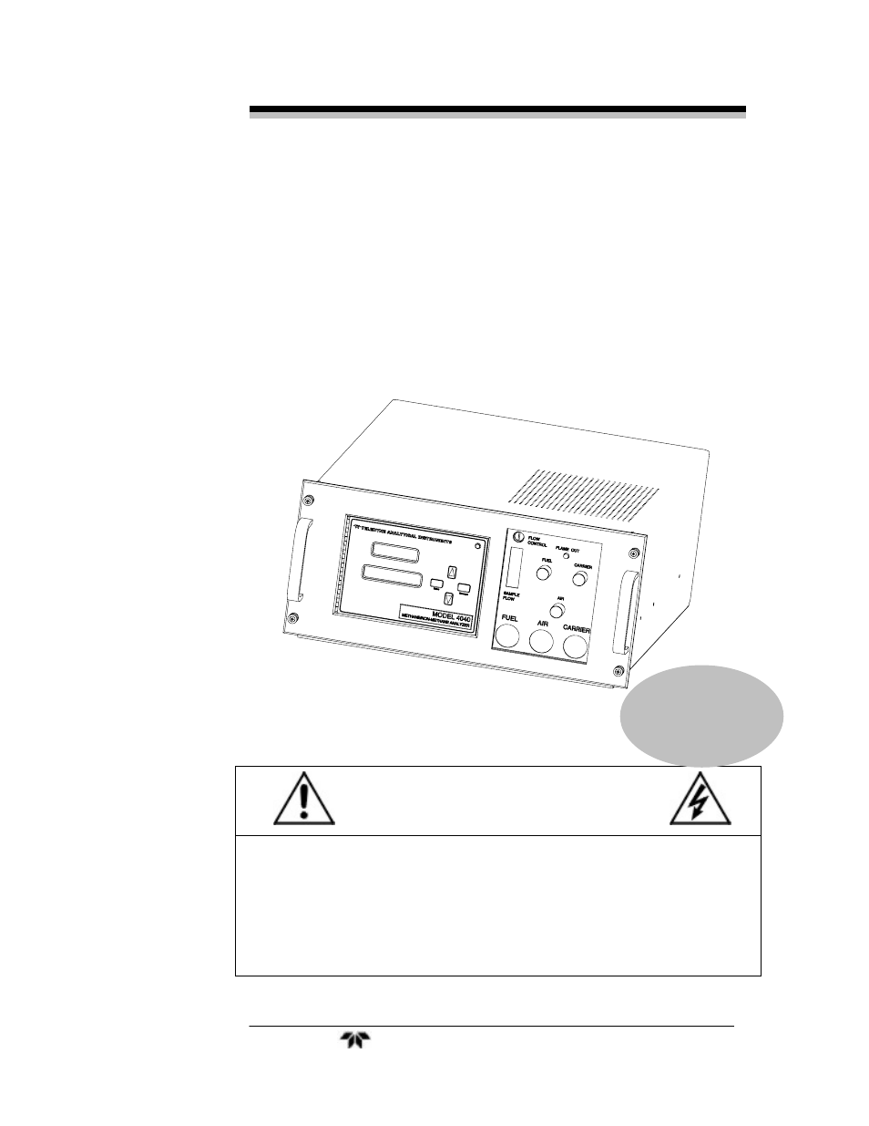 Teledyne 4040 - Methane / Nonmethane analyzer User Manual | 69 pages