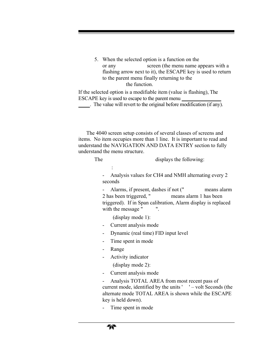 Teledyne 4040 - Methane / Nonmethane analyzer User Manual | Page 47 / 69