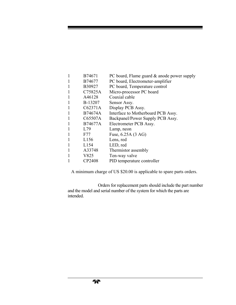 Teledyne 4040 - Methane / Nonmethane analyzer User Manual | Page 68 / 69