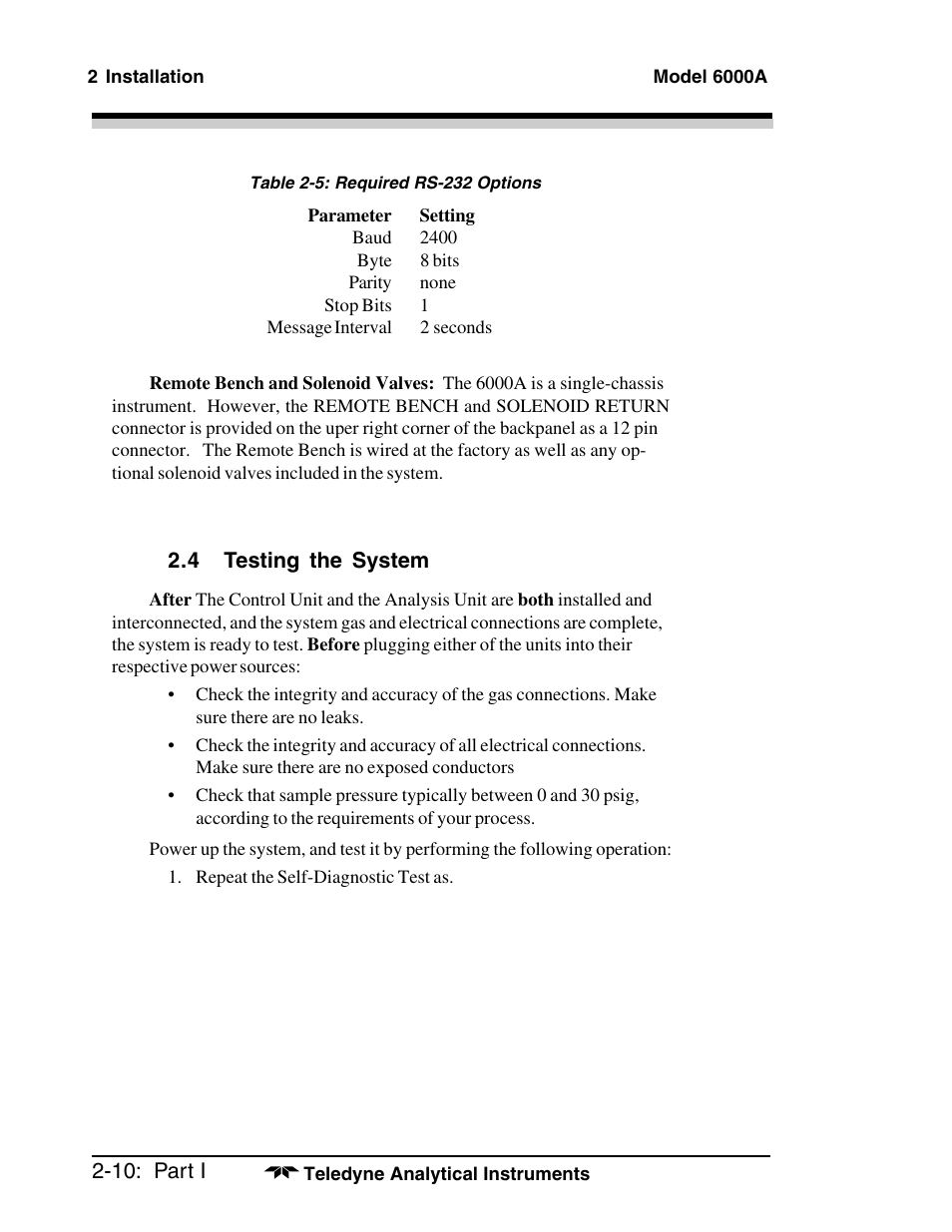 Teledyne 6000A - Photometric analyzer User Manual | Page 24 / 94