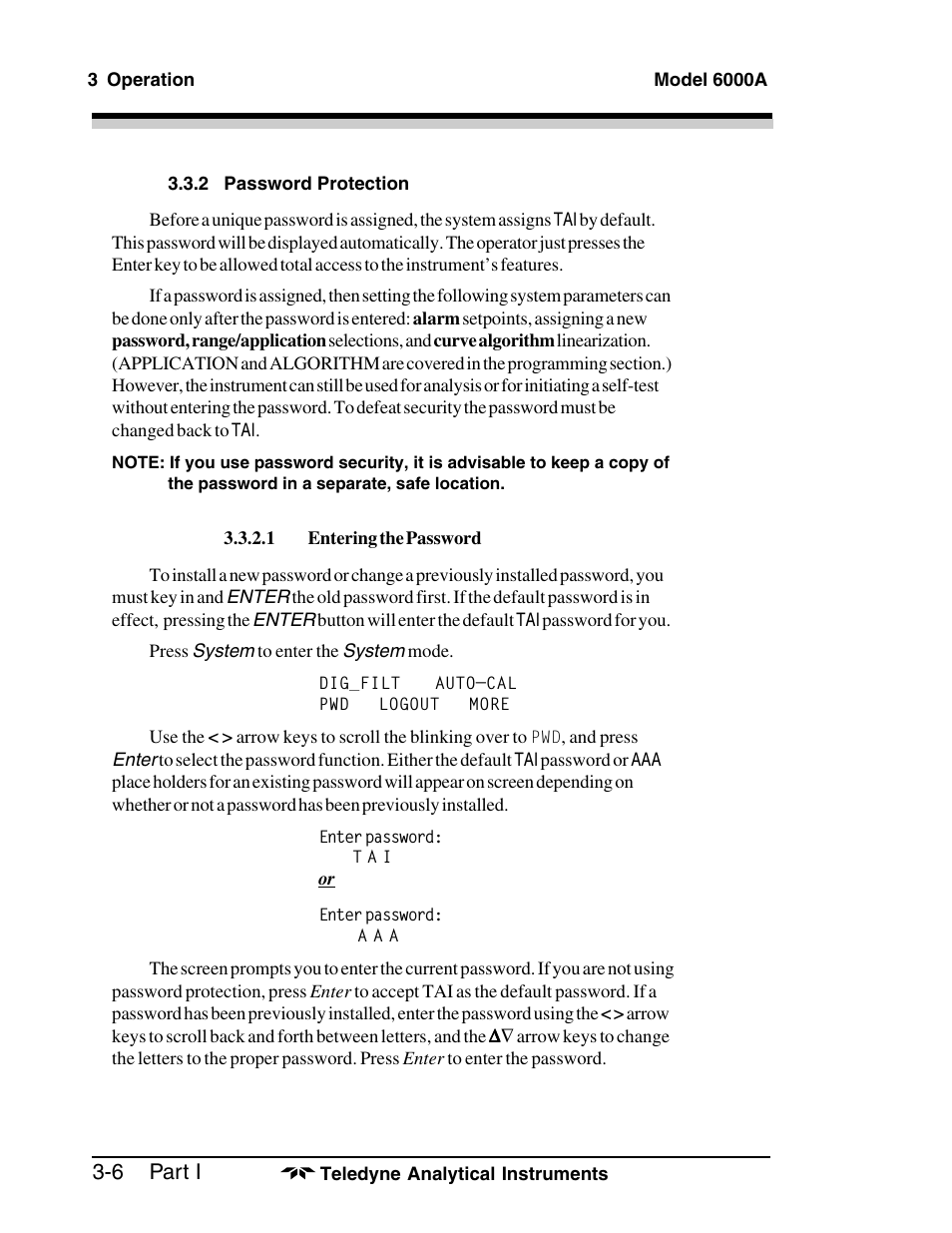 Teledyne 6000A - Photometric analyzer User Manual | Page 30 / 94