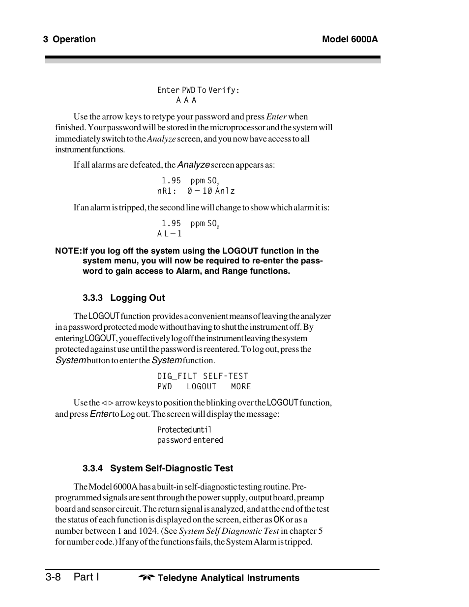 8 part i | Teledyne 6000A - Photometric analyzer User Manual | Page 32 / 94