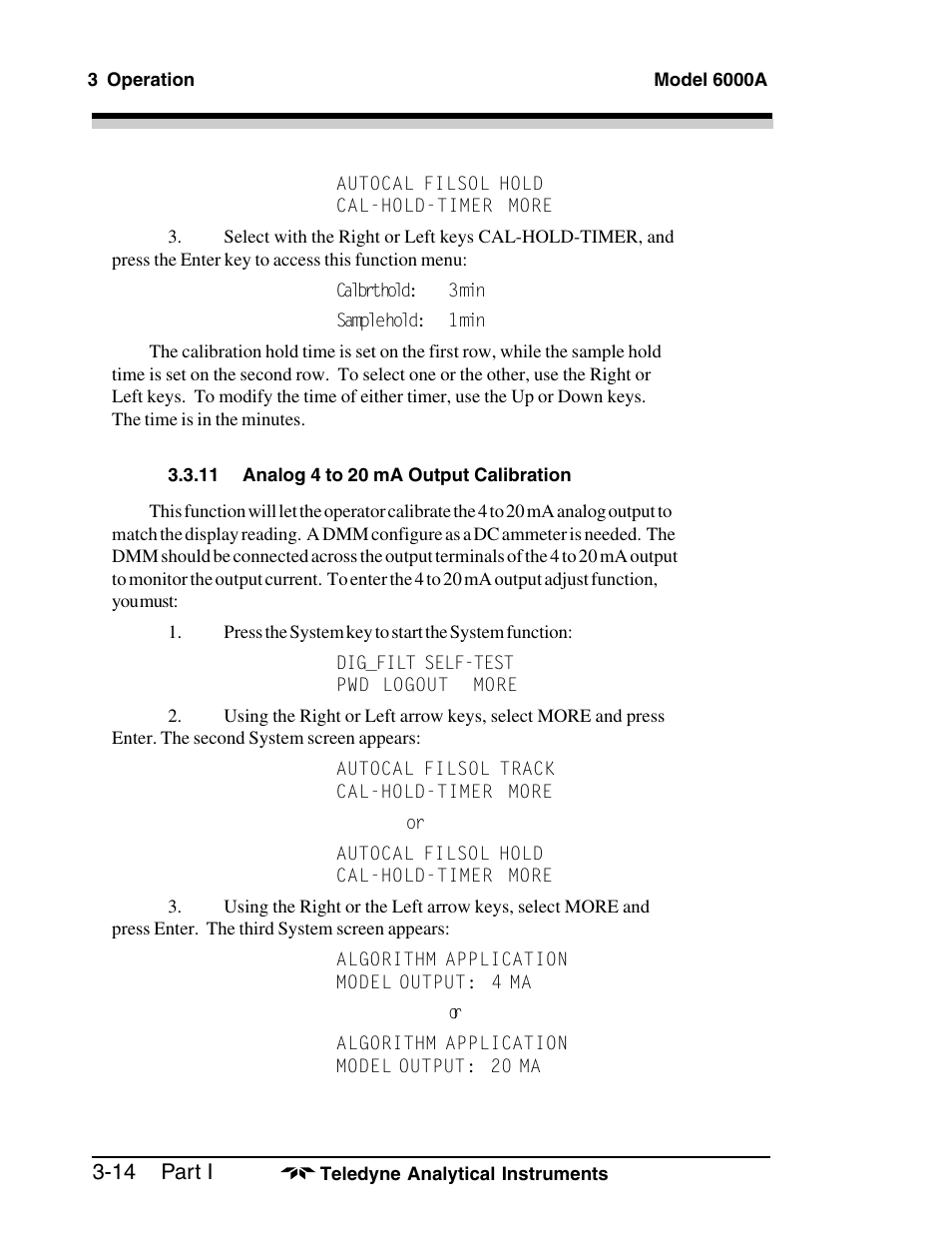 Teledyne 6000A - Photometric analyzer User Manual | Page 38 / 94