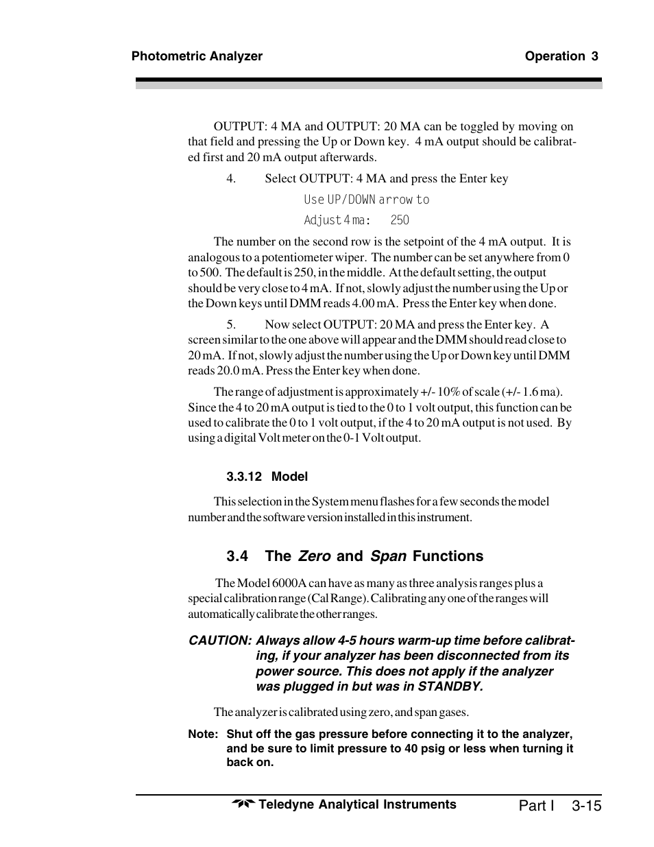 Teledyne 6000A - Photometric analyzer User Manual | Page 39 / 94