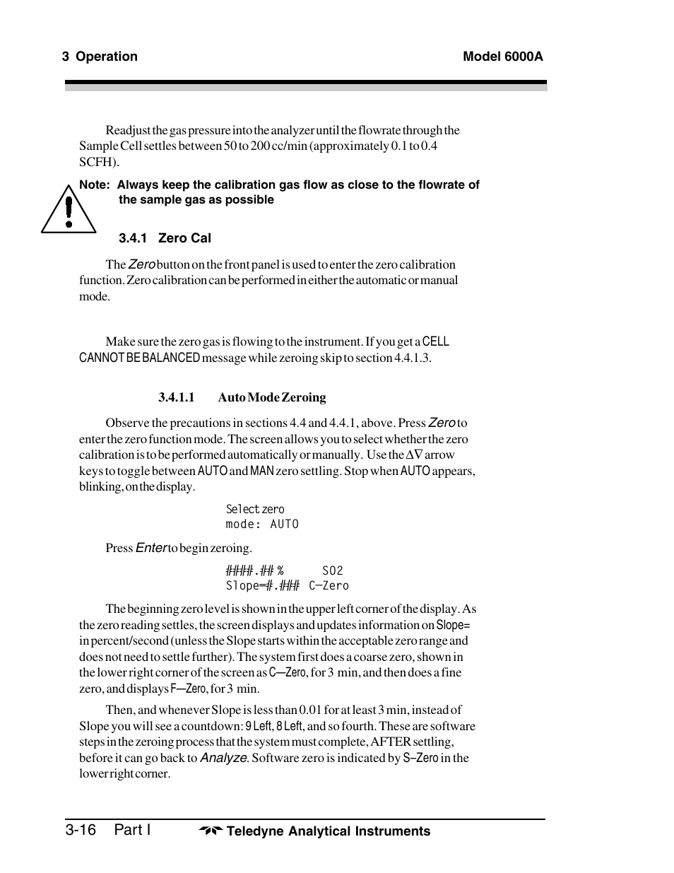 Teledyne 6000A - Photometric analyzer User Manual | Page 40 / 94