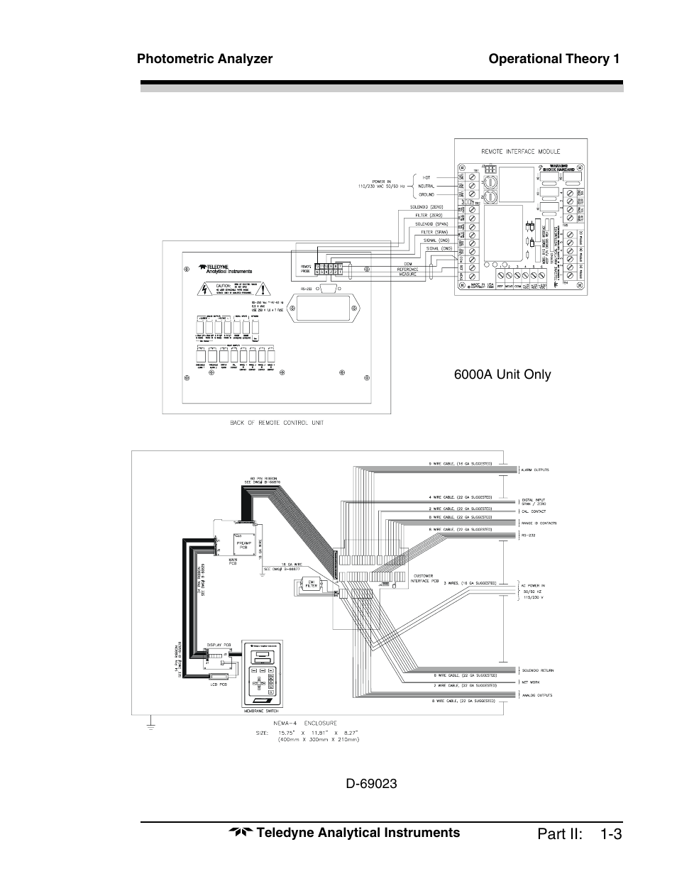 Teledyne 6000A - Photometric analyzer User Manual | Page 65 / 94