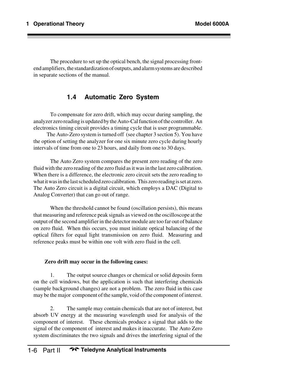 Teledyne 6000A - Photometric analyzer User Manual | Page 68 / 94