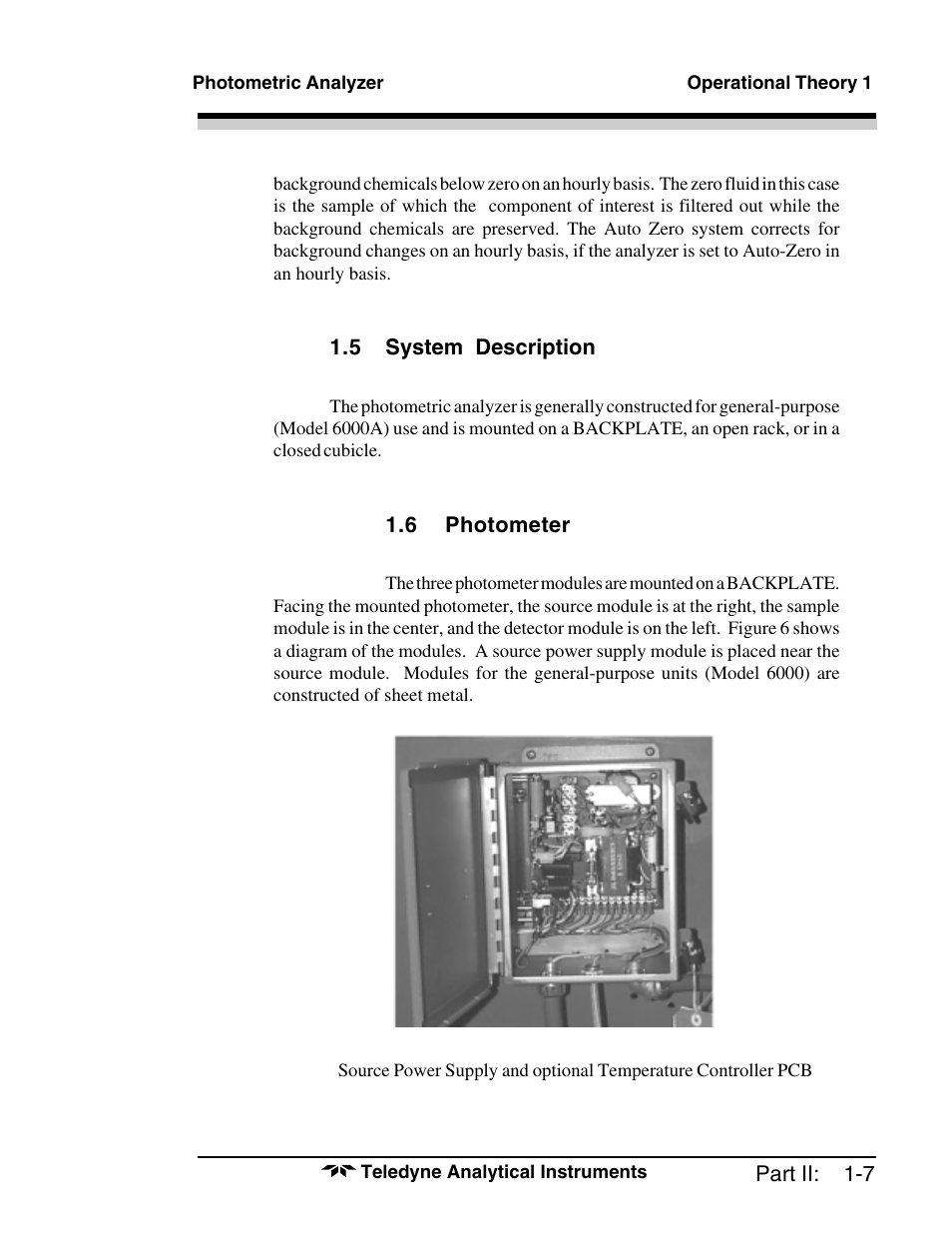 Teledyne 6000A - Photometric analyzer User Manual | Page 69 / 94