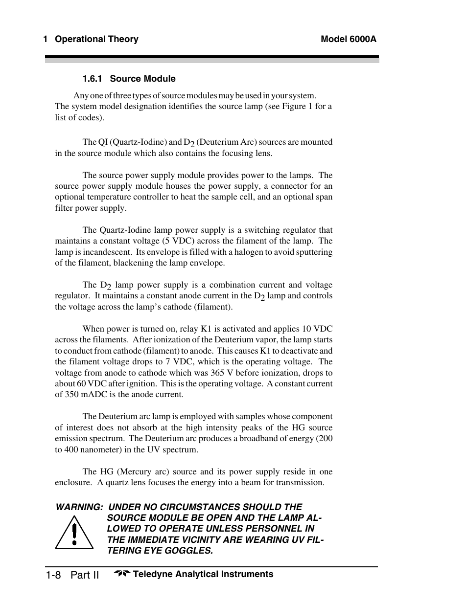 Teledyne 6000A - Photometric analyzer User Manual | Page 70 / 94