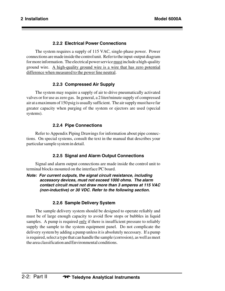 Teledyne 6000A - Photometric analyzer User Manual | Page 78 / 94