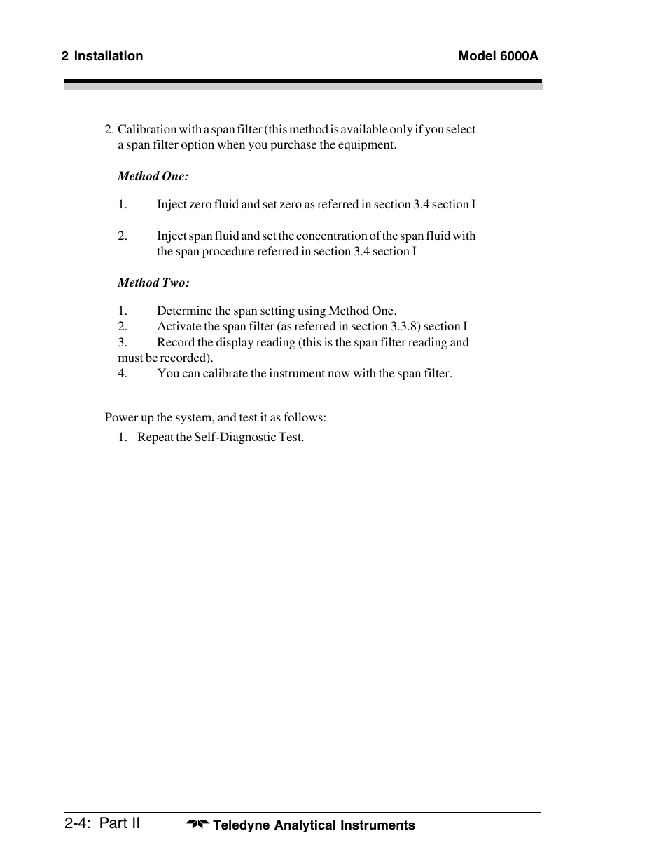 Teledyne 6000A - Photometric analyzer User Manual | Page 80 / 94