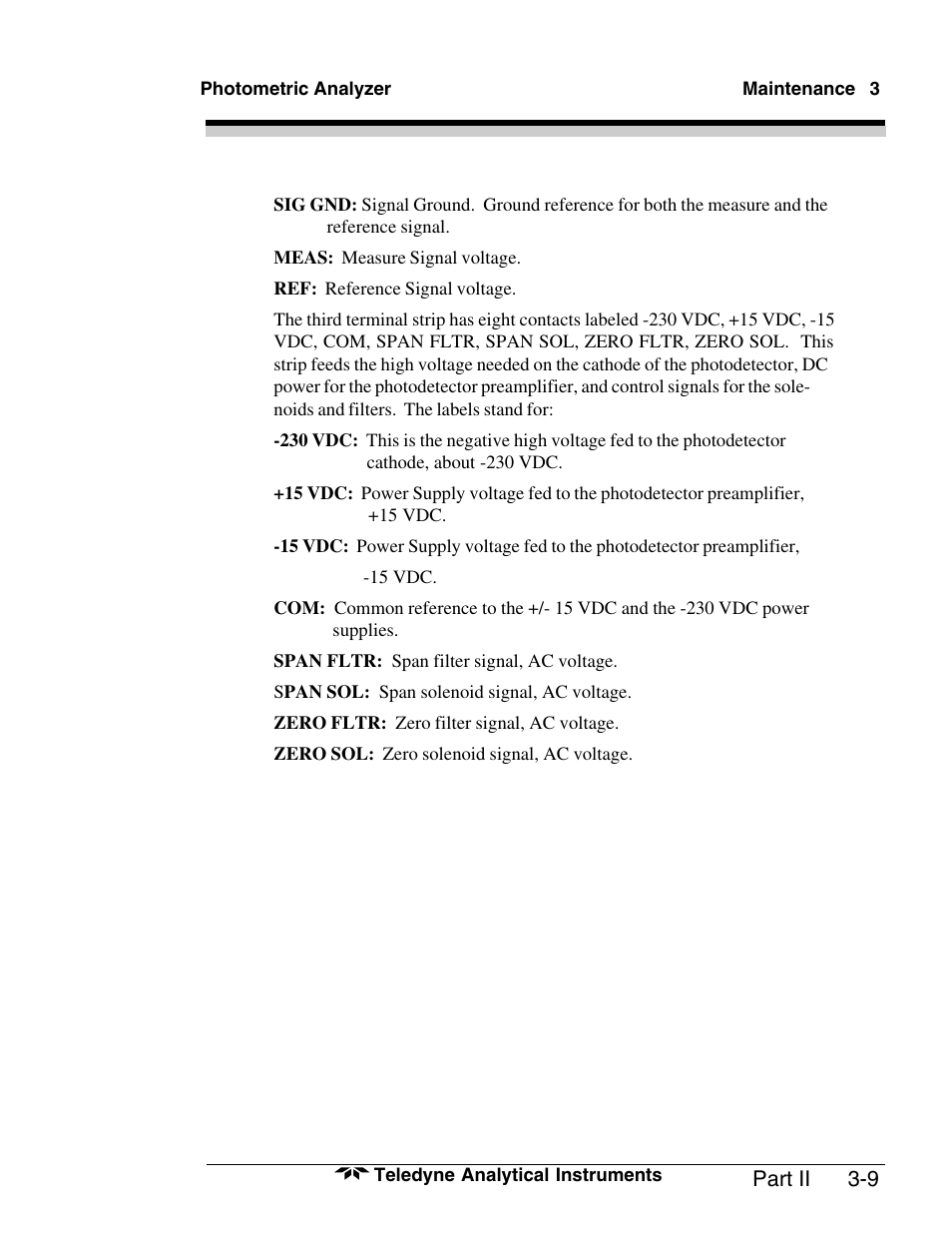 Teledyne 6000A - Photometric analyzer User Manual | Page 89 / 94