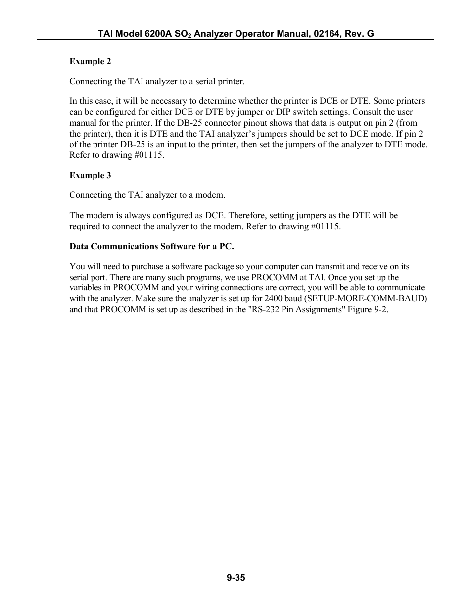 Teledyne 6200A - Sulfides analyzer User Manual | Page 178 / 206