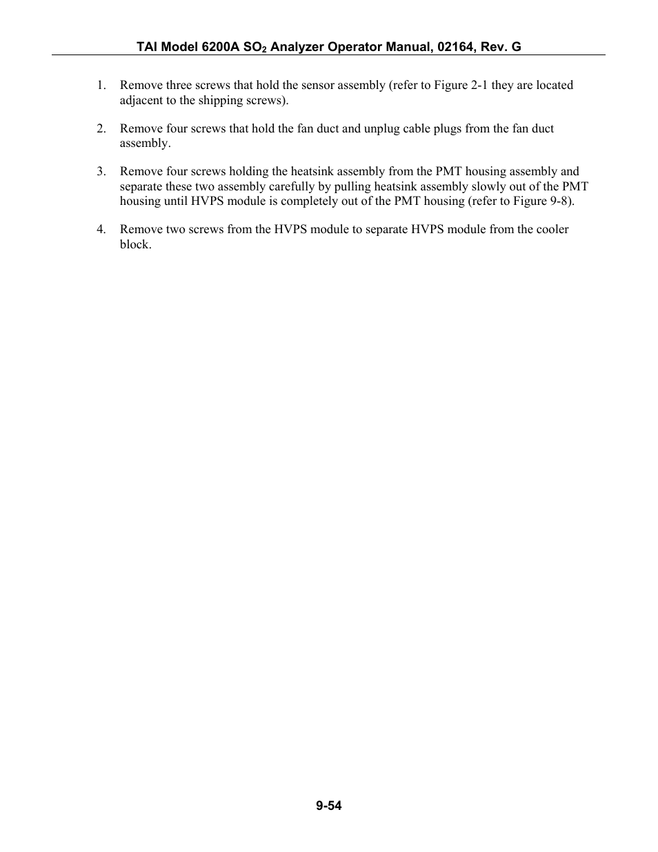 Teledyne 6200A - Sulfides analyzer User Manual | Page 197 / 206