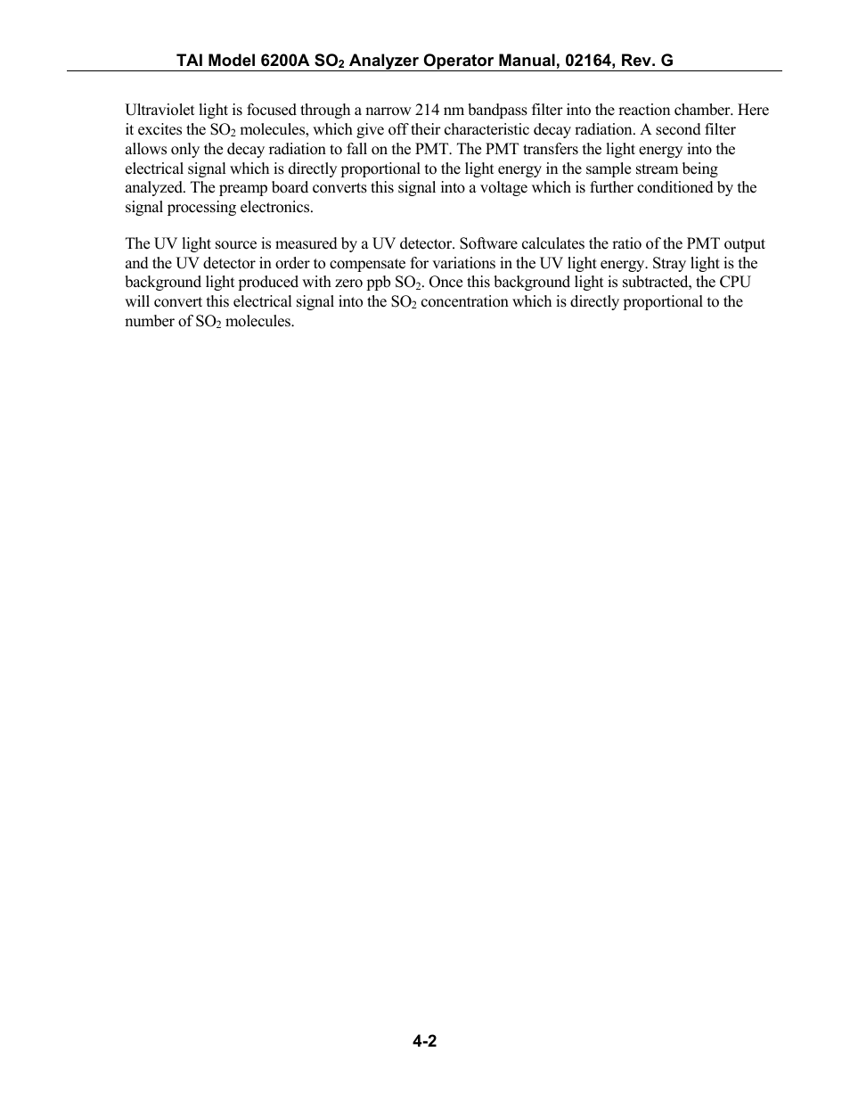 Teledyne 6200A - Sulfides analyzer User Manual | Page 57 / 206