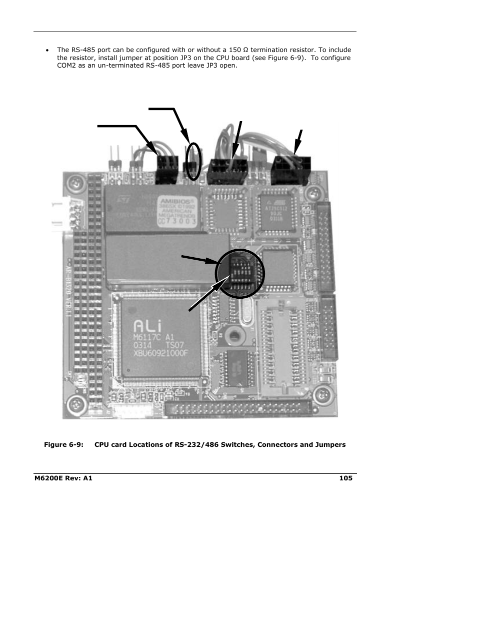 Sw1 pin 6 cn5, Jp3 cn4 | Teledyne 6200E - Sulfides Analyzer User Manual | Page 105 / 306