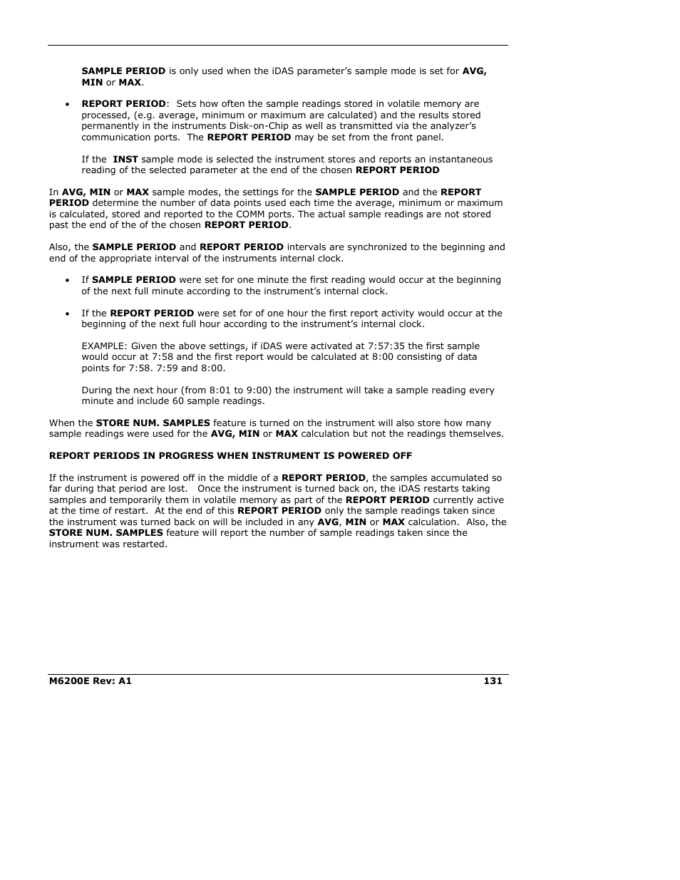 Teledyne 6200E - Sulfides Analyzer User Manual | Page 131 / 306
