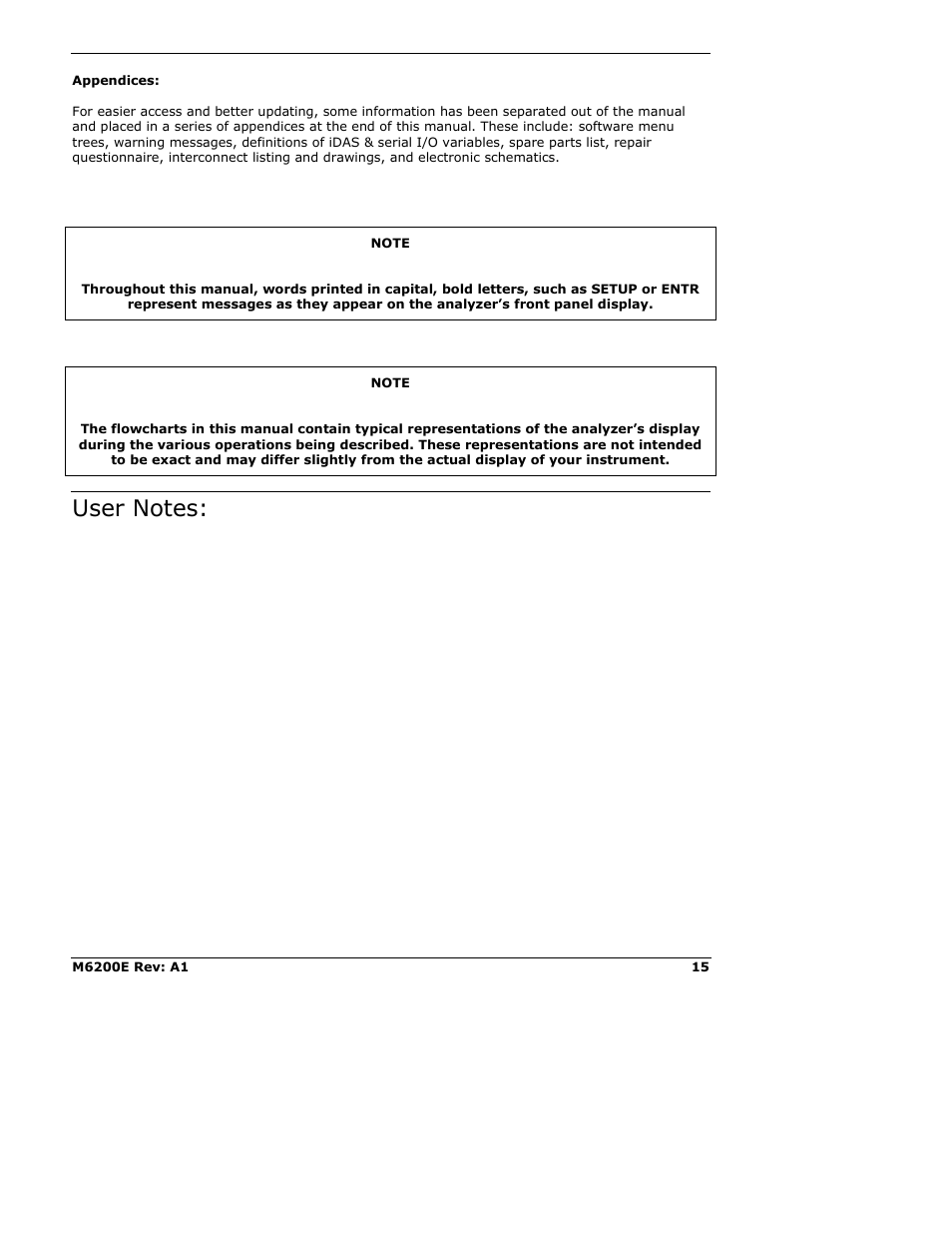 Teledyne 6200E - Sulfides Analyzer User Manual | Page 15 / 306