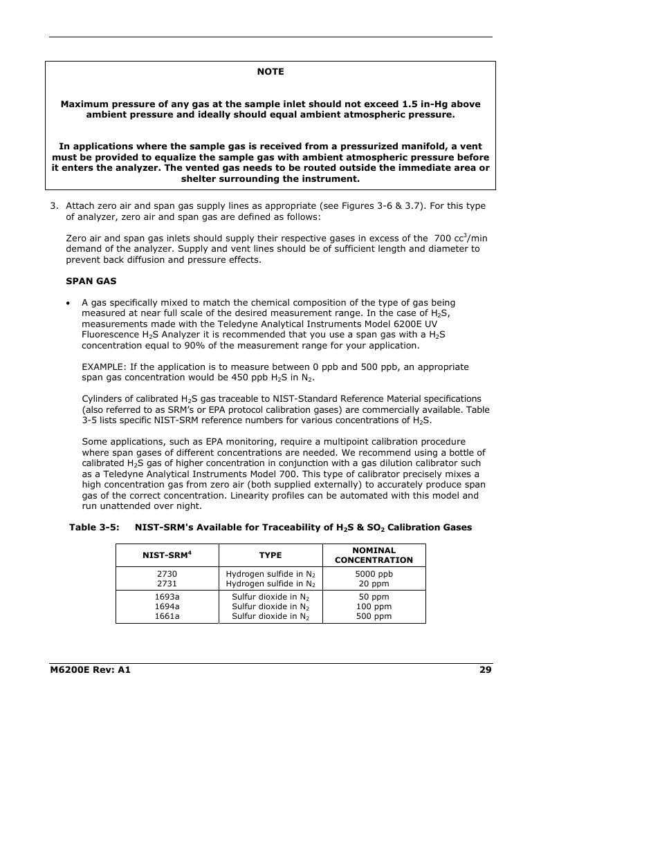 Teledyne 6200E - Sulfides Analyzer User Manual | Page 29 / 306