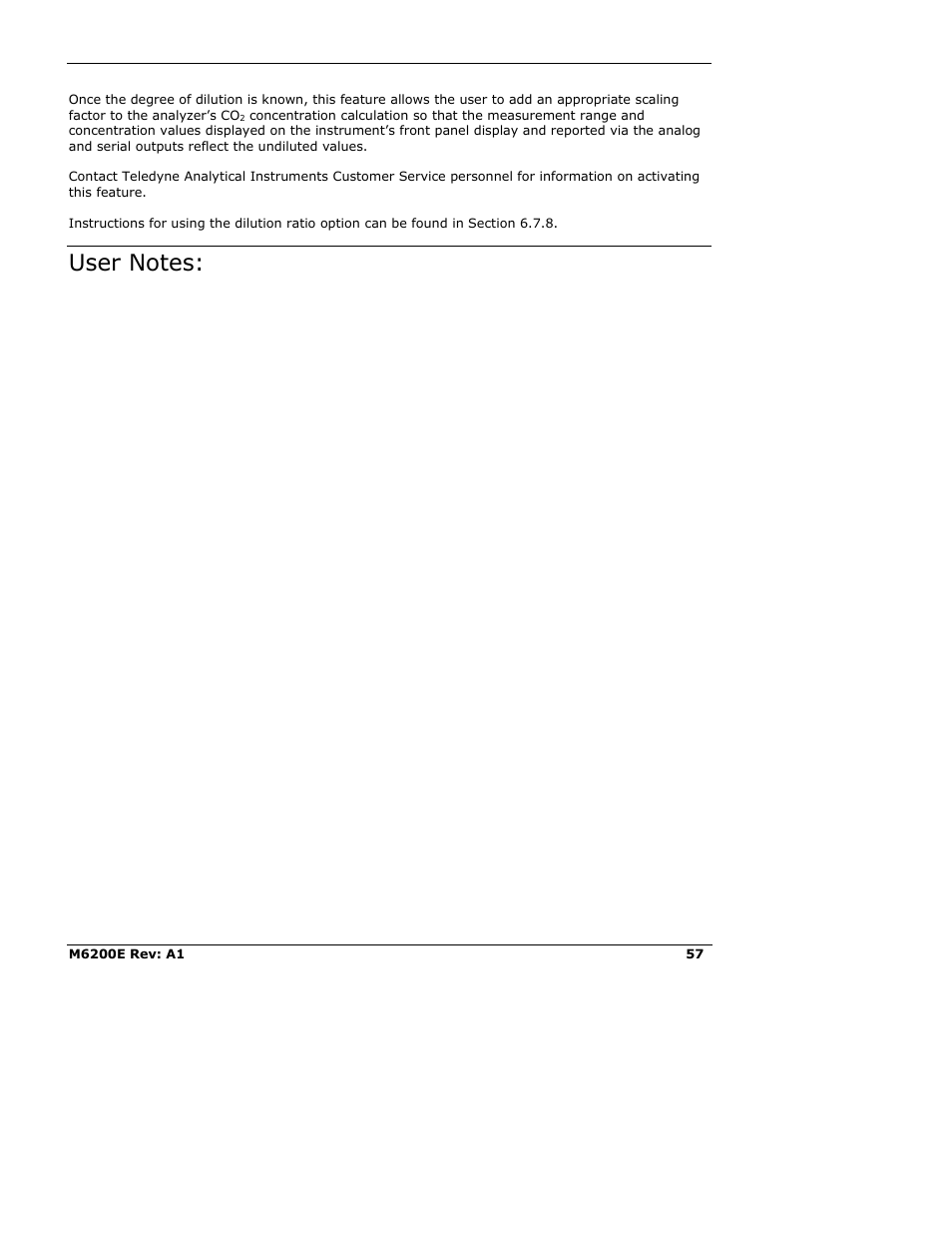 Teledyne 6200E - Sulfides Analyzer User Manual | Page 57 / 306