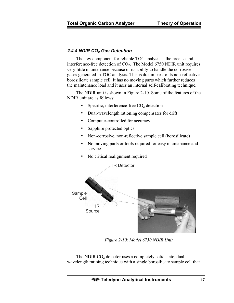 Teledyne 6750 - Total Organic Carbon analyzers User Manual | Page 29 / 96