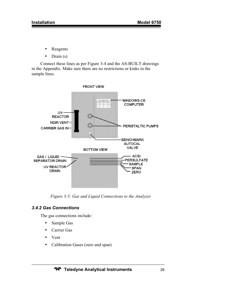 Teledyne 6750 - Total Organic Carbon analyzers User Manual | Page 38 / 96