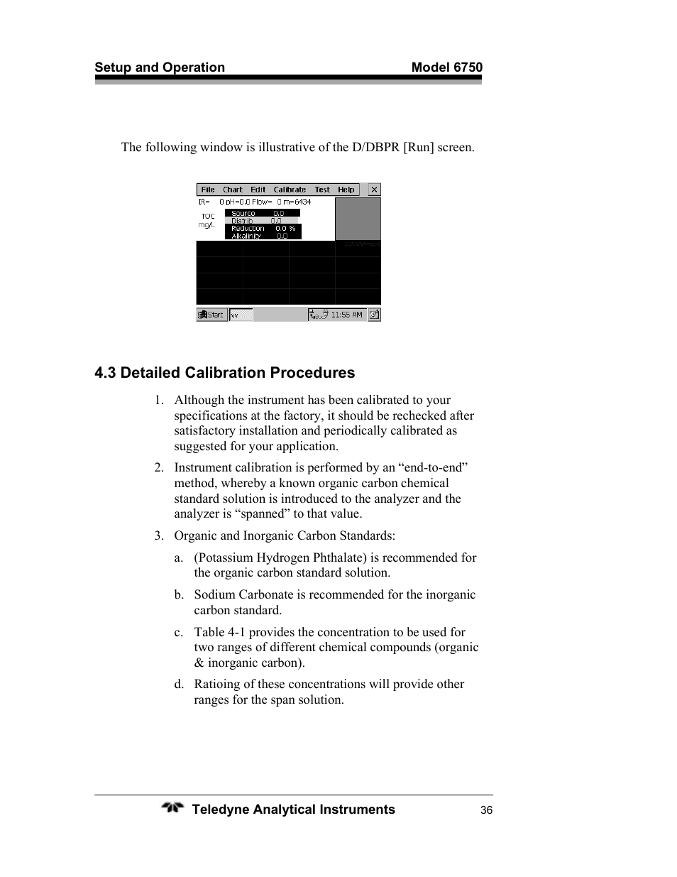 Teledyne 6750 - Total Organic Carbon analyzers User Manual | Page 48 / 96