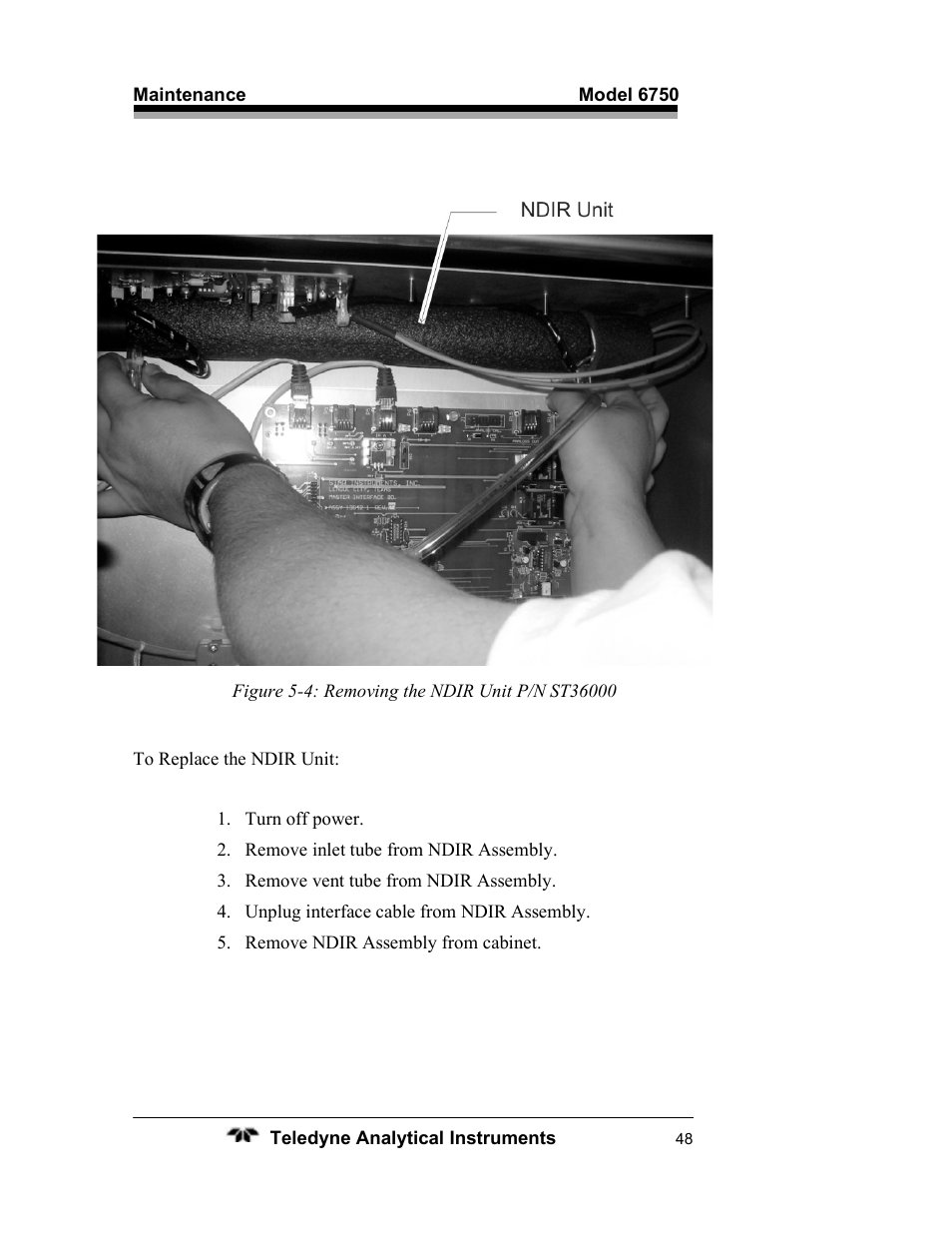 Teledyne 6750 - Total Organic Carbon analyzers User Manual | Page 60 / 96