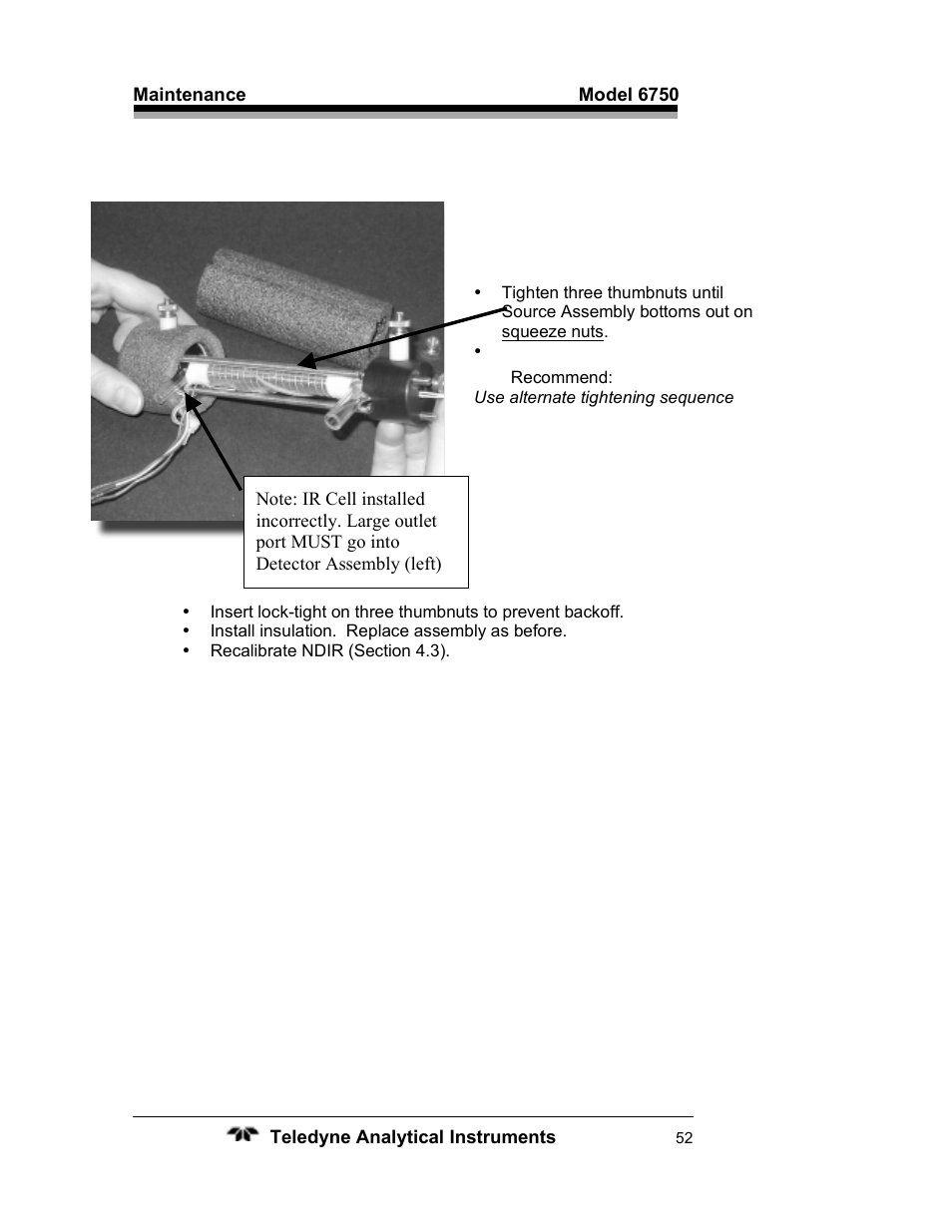 Teledyne 6750 - Total Organic Carbon analyzers User Manual | Page 64 / 96