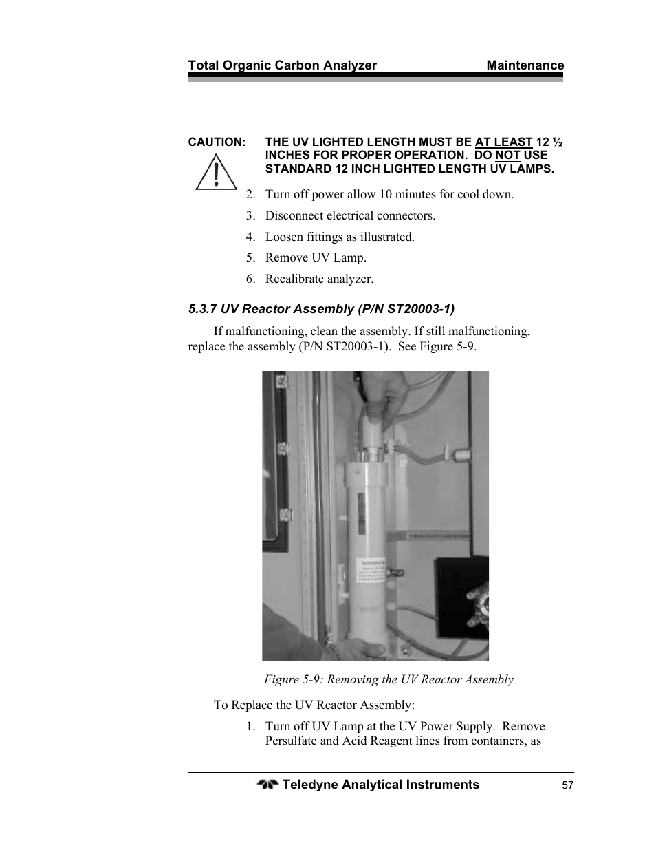 Teledyne 6750 - Total Organic Carbon analyzers User Manual | Page 69 / 96