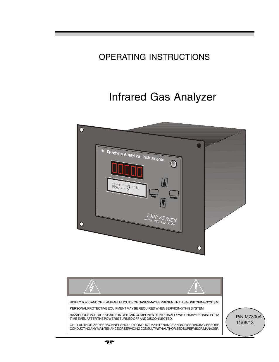 Teledyne 7300a - NDIR analyzer User Manual | 85 pages