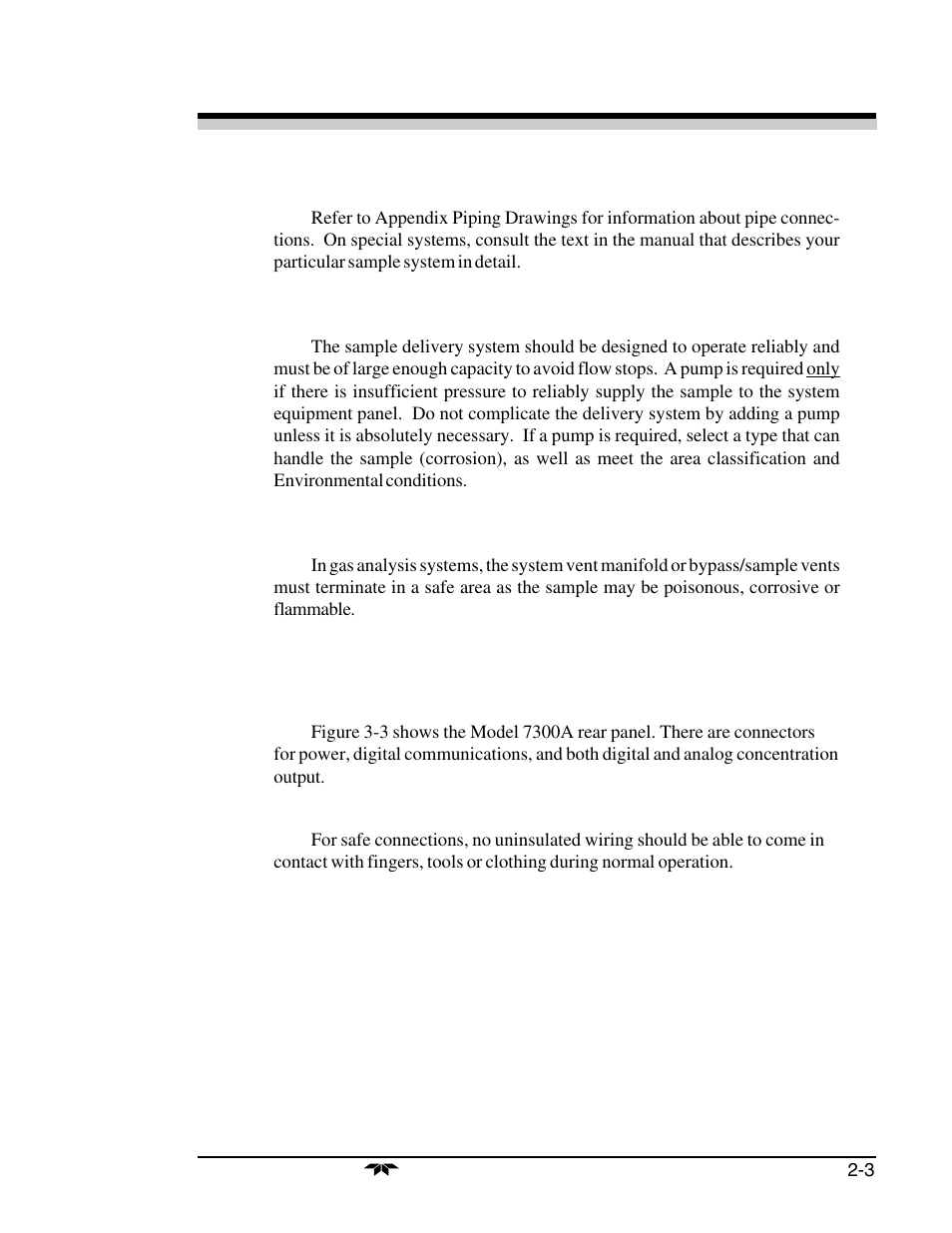 Teledyne 7300a - NDIR analyzer User Manual | Page 15 / 85