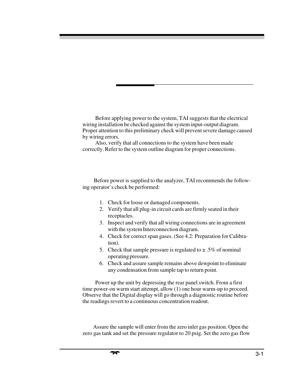 0 start-up and operation | Teledyne 7300a - NDIR analyzer User Manual | Page 27 / 85