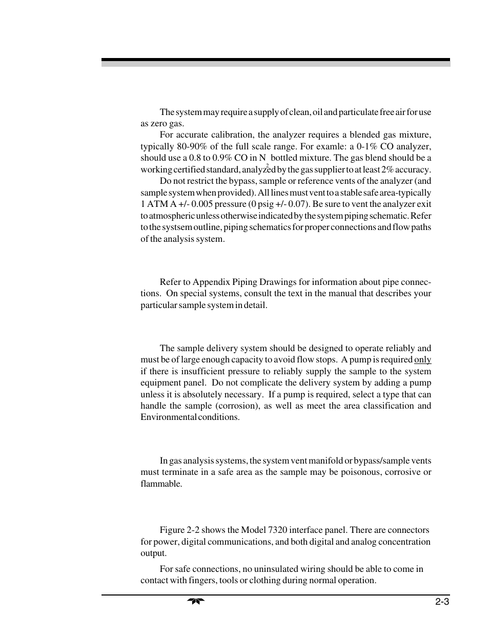 Teledyne 7320 - NDIR analyzer User Manual | Page 17 / 85