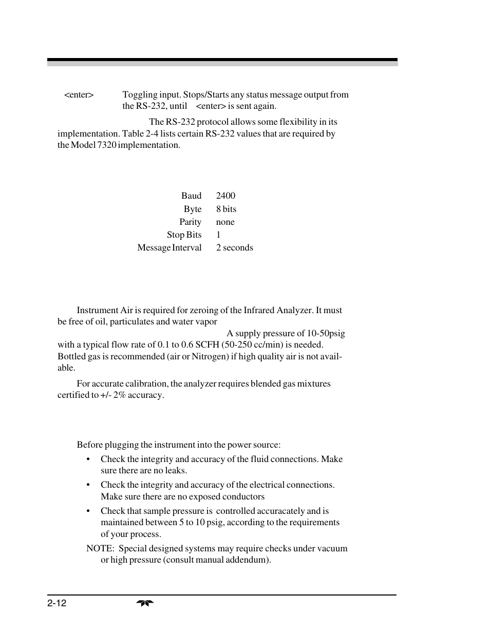 Teledyne 7320 - NDIR analyzer User Manual | Page 26 / 85