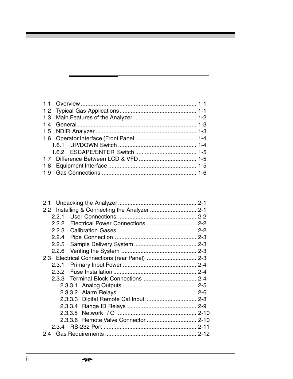 Teledyne 7320 - NDIR analyzer User Manual | Page 6 / 85