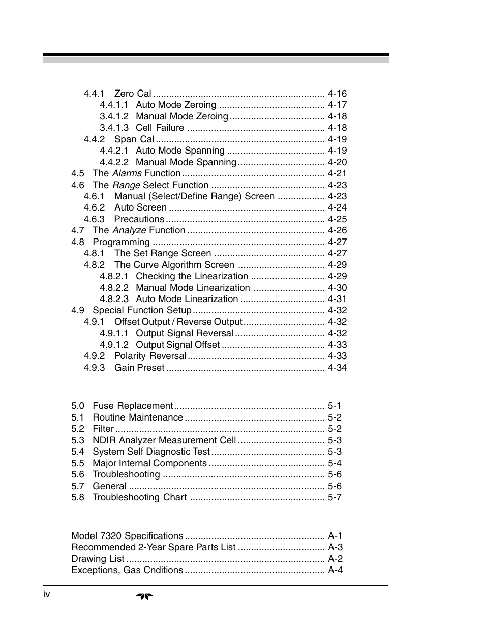 Teledyne 7320 - NDIR analyzer User Manual | Page 8 / 85