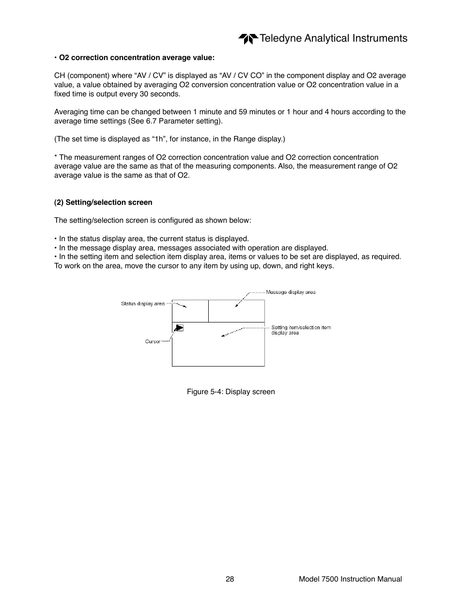 Teledyne analytical instruments | Teledyne 7500 - Infrared gas analyzer - operating manual User Manual | Page 28 / 80