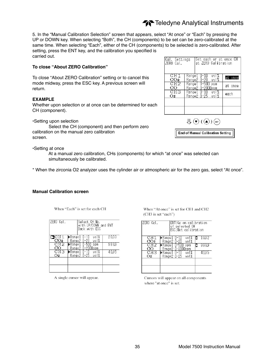 Teledyne analytical instruments | Teledyne 7500 - Infrared gas analyzer - operating manual User Manual | Page 35 / 80