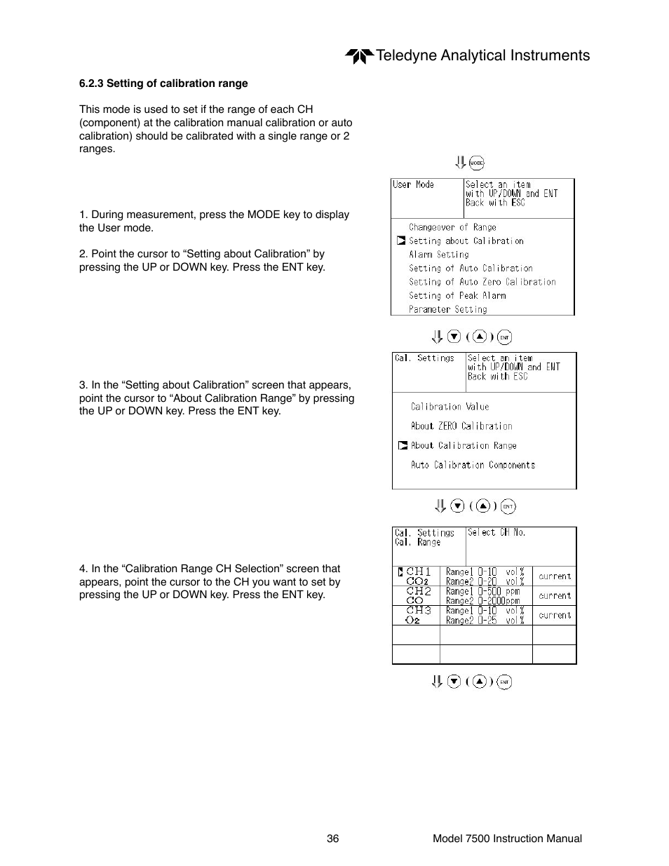 Teledyne analytical instruments | Teledyne 7500 - Infrared gas analyzer - operating manual User Manual | Page 36 / 80